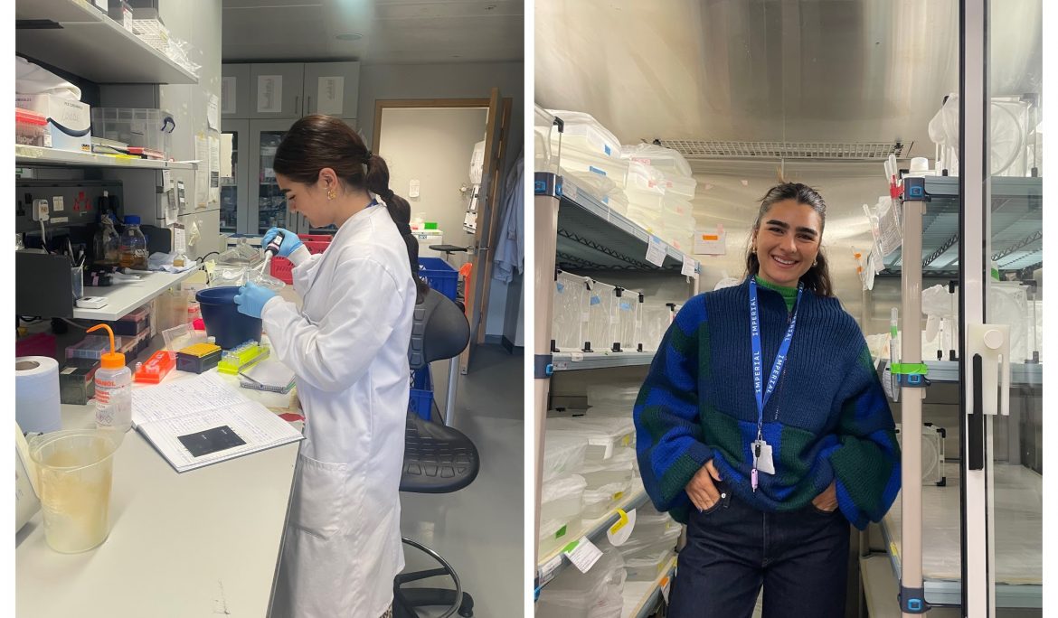 Céline Alami during her STOP-MATING secondment at Imperial College London (2025).